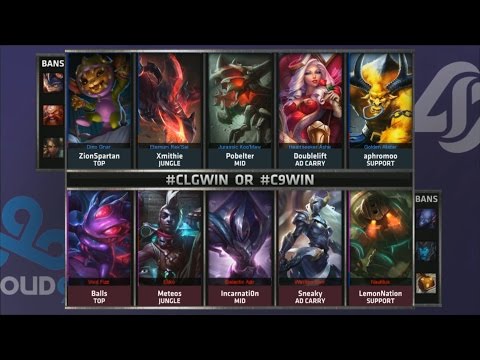 CLG vs C9 Game 1 Highlights - COUNTER LOGIC GAMING vs CLOUD 9 - Week 4 NA LCS SUMMER 2015