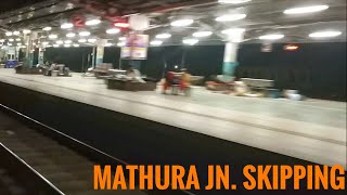 preview picture of video '12156 SHAAN-E-BHOPAL Skips Mathura Jn And Crosses 01707 Atari Special Express And A EMU.'