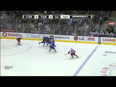 Phaneuf's Hit on Drayson Bowman (Leafs-Canes 12.13.11)