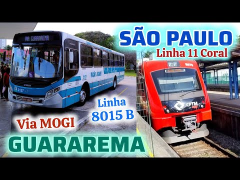 Viagem São Paulo x Guararema - Linha 11 Coral CPTM / Viação Jacareí - Linha 8015 B #viagem 