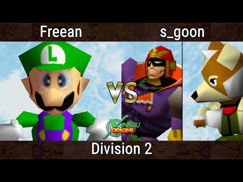 Xanadu Origins - Freean (Luigi) Vs. s_goon (Fox, Falcon) Smash Bros - SSB64