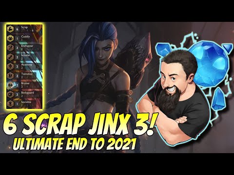6 Scrap Jinx 3! - UItimate End to 2021 | TFT Gizmos & Gadgets | Teamfight Tactics
