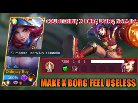 Natalia Against Xborg OP Hero | Top Global Natalia Gameplay - MLBB