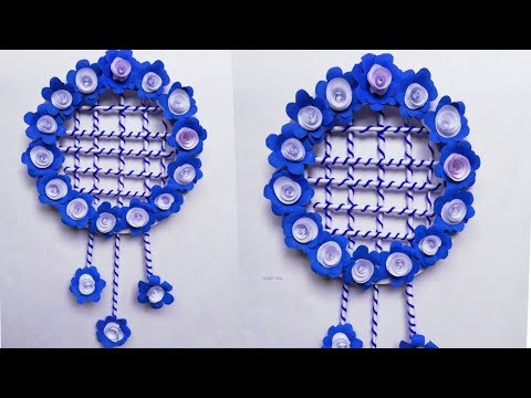 Paper Flower Wall Hanging -  Paper Crafts For Room Decoration Easy - Wall Hanging Craft Ideas Video