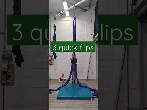 3 beginner aerial silks flips #aerialsilks #aerialsilkstricks #aerial #shorts #aerialsilk #beginners