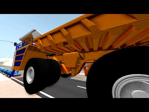 Cars vs Giant Belaz #3 - BeamNG Drive