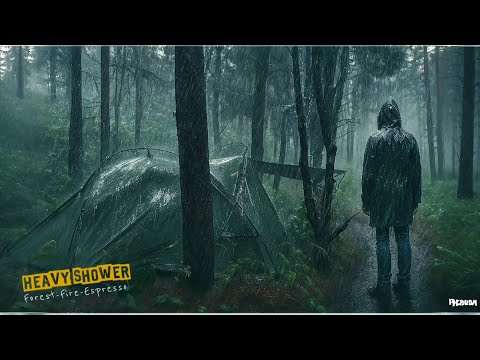 🌲🌧️Rainy Pine Forest Camping: Serene Sounds for Sleep 😴🎧
