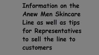 Avon Anew Men Skincare and How to Sell Avon Anew Men