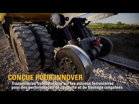 Pelle hydraulique ferroviaire sur pneusM323F Cat®