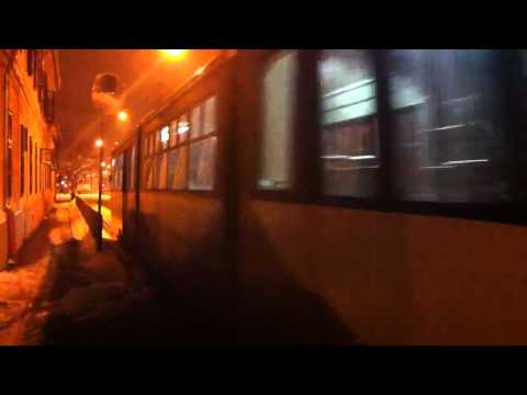 Tramvai in Timisoara noaptea