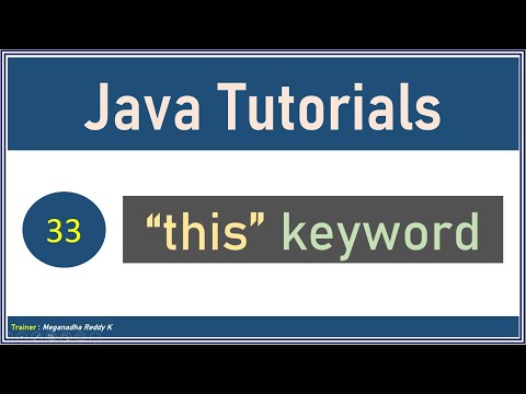 Java Tutorials This Keyword 33