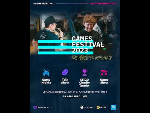 Munich eSports x GamesFestival - GameShow - mit Alex, Johannes, Sidonie, Julian und Sandra