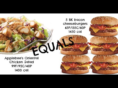 equals & alternatives Episode 48: Applebee's Oriental Chicken Salad and 5 Bacon Cheeseburgers