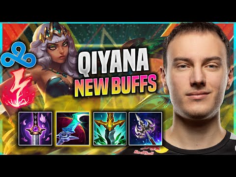 PERKZ FIRST GAME AS QIYANA WITH NEW BUFFS! - C9 Perkz Plays Qiyana MID vs Lux! | Patch 11.18