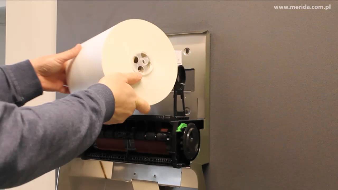 Mechaniczny podajnik ręczników papierowych w rolach MERIDA INOX DESIGN MAXI - ICICLE