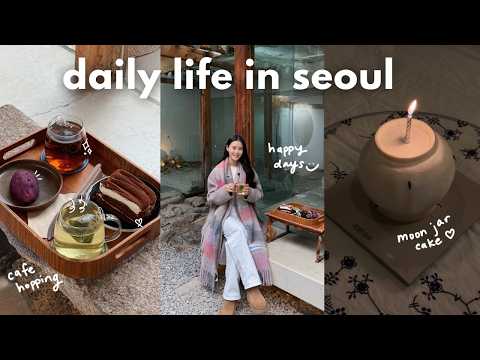 seoul vlog ☃️ snow, scalp care, grocery shopping, learning french, ring-making class, cooking