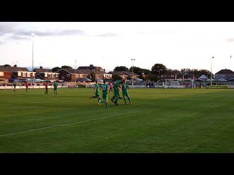 Prestatyn (1) v Rhyl (1) Cymru Alliance Welsh Football 21.8.18 - Rhyl Goal