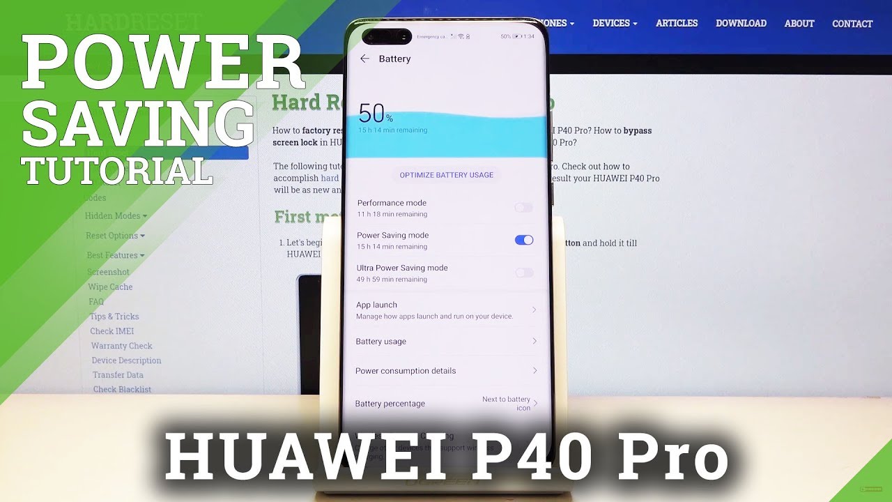 How to Activate Battery Saving Mode on Huawei P40 Pro – Save More Battery Power