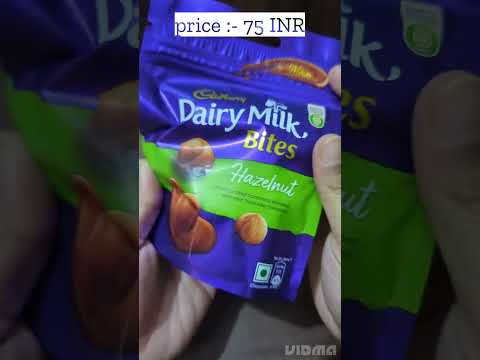 Tried New Dairy Milk Bites with Hazelnut inside 😋#asmr #dairymilk #dairymilklover #shorts #hazelnut