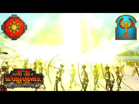 Skink Priest Rides In STYLE. Engine Of The Gods. Lizardmen Vs Tomb Kings. Total War Warhammer MP