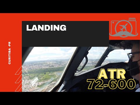Landing in pilot view from cockpit in Curitiba.