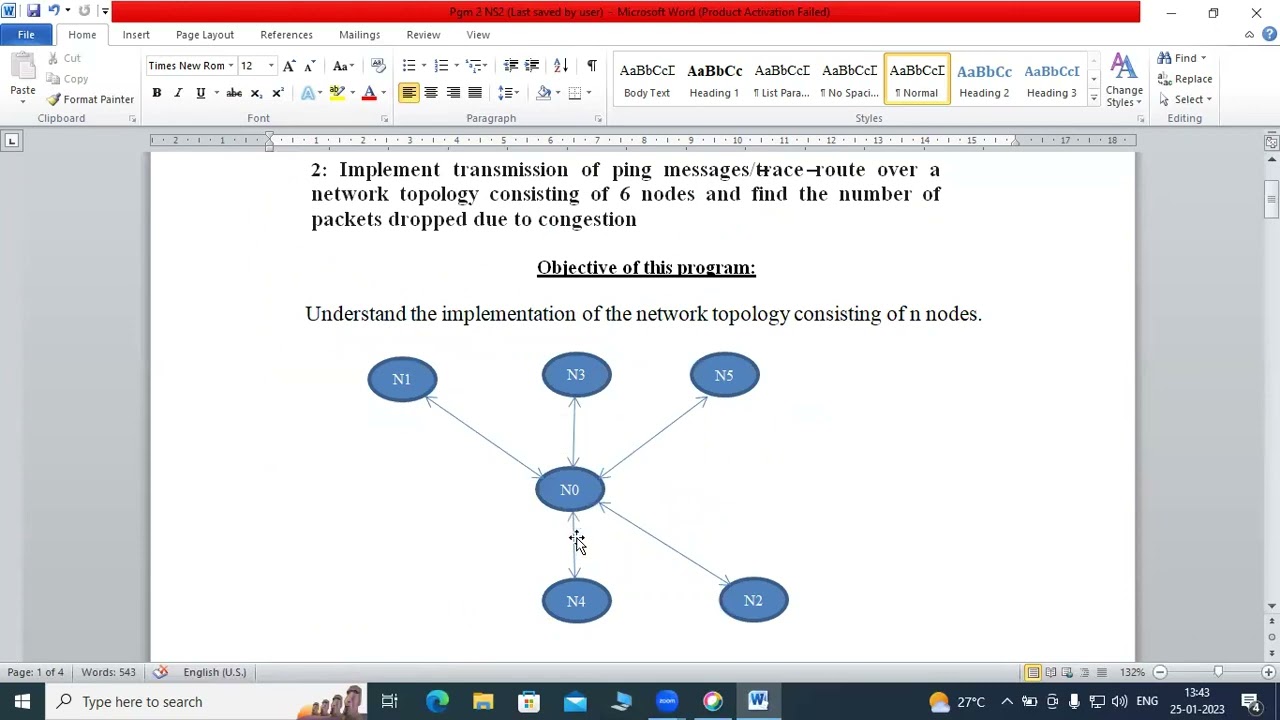Computer Networks NS2 Program 2