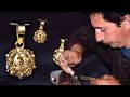 Handcrafted gold jewelry. Casting, design and transformation from gold foil
