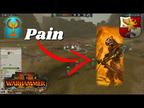 Ushabti Great Bows Are PAIN. Tomb Kings Vs Empire. Total War Warhammer 2, Multiplayer Gameplay