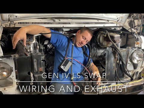 Gen IV LS swap in a G20 Chevy van. Ep 5. Wiring and exhaust manifold work.