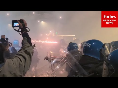WATCH: Anti-ICE Protestors In Milan, Italy, Send Volleys Of Fireworks At Police During Clash
