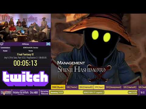 Final Fantasy IX [Part 1/2, Any% + Ozma (Vivi Solo)] by MrMizzow - #ESALegends23