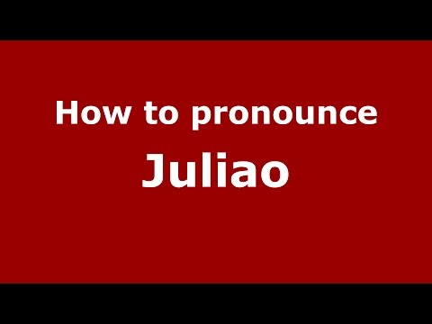 How to pronounce Juliao (Colombian Spanish/Colombia)  - PronounceNames.com