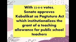 TEACHERS TEACHING SUPPLIES APRUBADO NA | KABALIKAT NG PAGTUTURO ACT II AY APRUBADO NA |