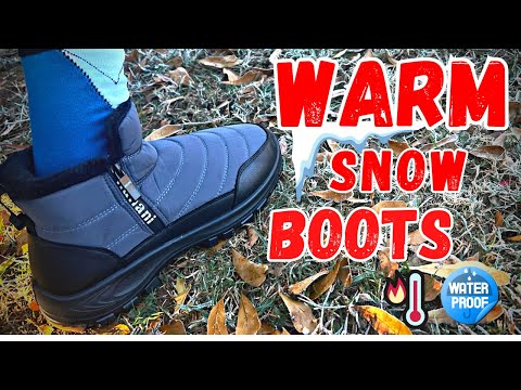 Amazon Men's Winter Outdoor Snow Boots Fur Lined -...