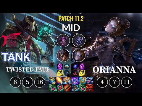 TLN Tank Twisted Fate vs Orianna Mid - KR Patch 11.2
