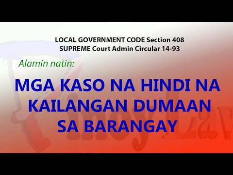 , title : 'Mga kaso na hindi na kailangan dumaan sa Barangay