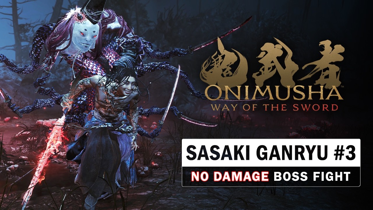 Onimusha: Way of the Sword - Sasaki Ganryu #3 Boss Fight (No Damage)