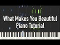 One Direction - What Makes You Beautiful [Piano Tutorial] (Synthesia)