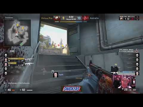 Xyp9x 1v3 clutch vs. Virtus.pro | ELEAGUE MAJOR  ATALANTA 2017