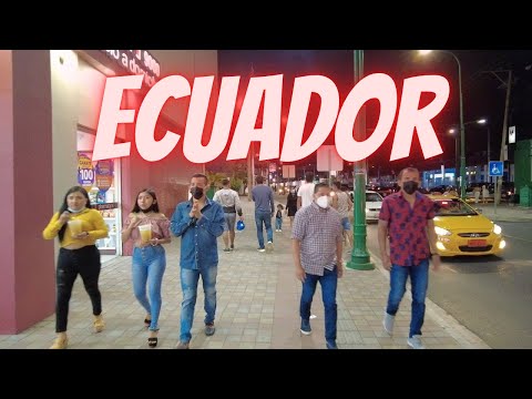 Walking in Manta, Ecuador at Night
