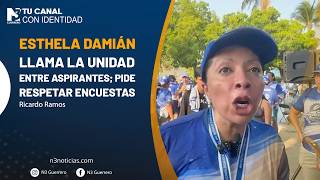 Esthela Damián llama la unidad entre aspirantes; pide respetar encuestas
