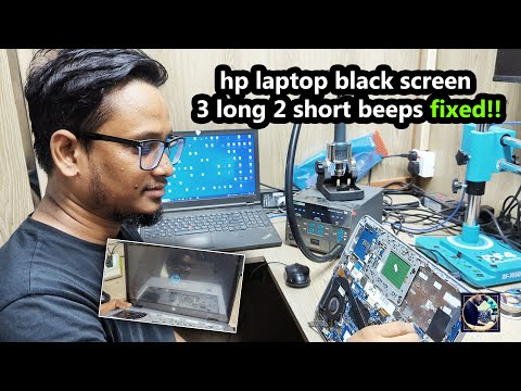 hp laptop black screen caps lock blinking 3 long 2 short  | RAM slot Repair | Hp RAM error Fixed!!