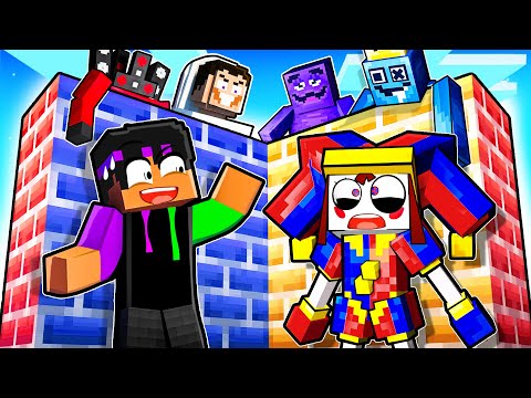 Insane Minecraft Survival Build with POMNI! Mind-Blowing Circus!