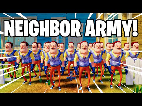 Hello Neighbor BUT with NEIGHBOR ARMY! (Full Game)