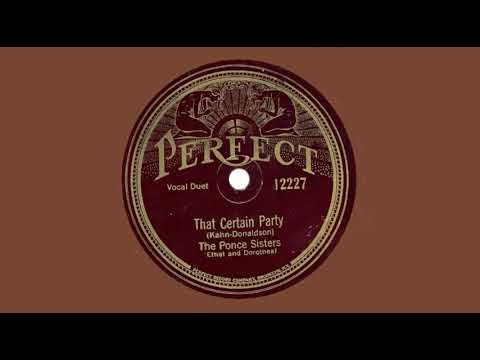 The Ponce Sisters - That Certain Party (1925)
