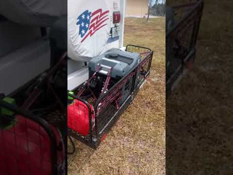 New Cummins Onan P4500I generator test.  It runs great. It's very quiet for its size.