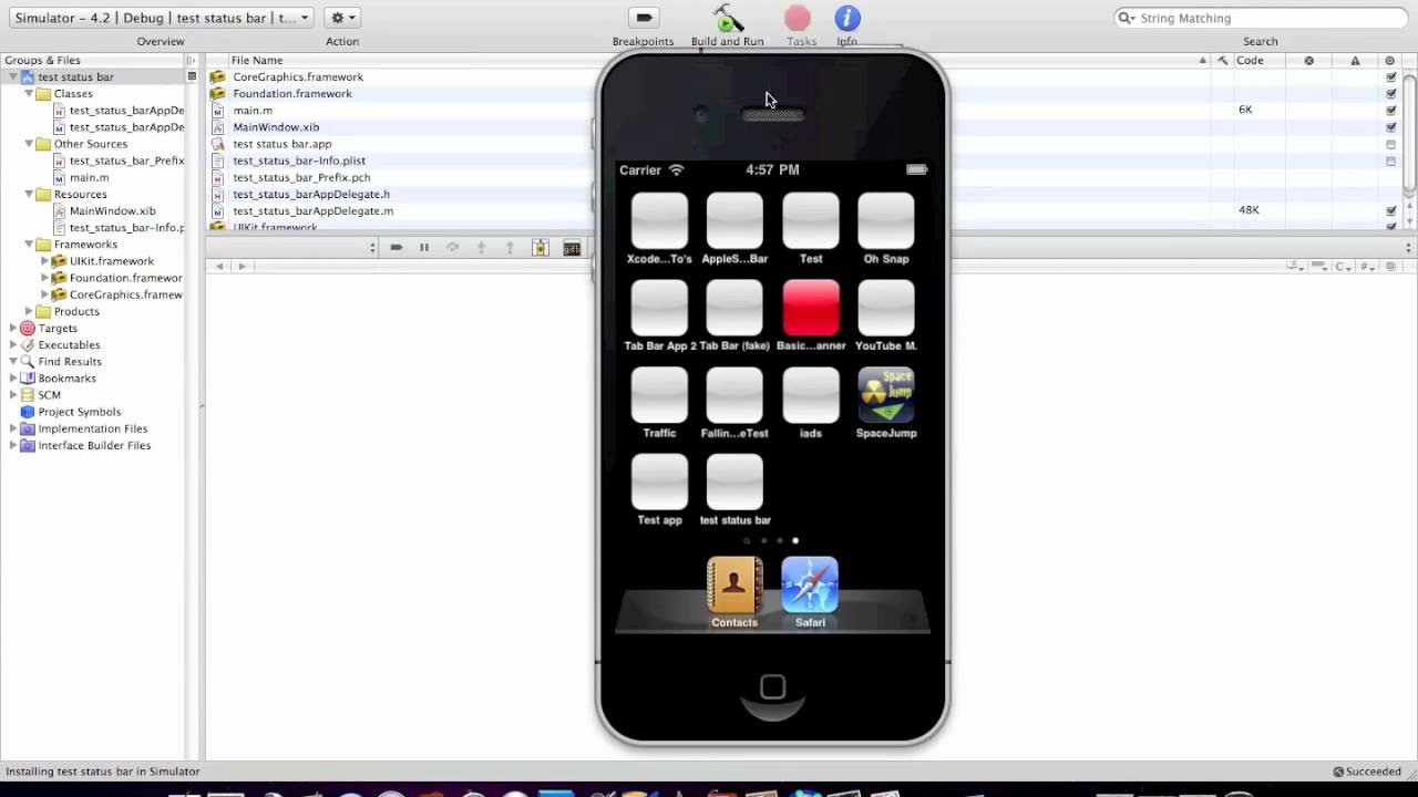 Hide the Status Bar in Your App: Xcode