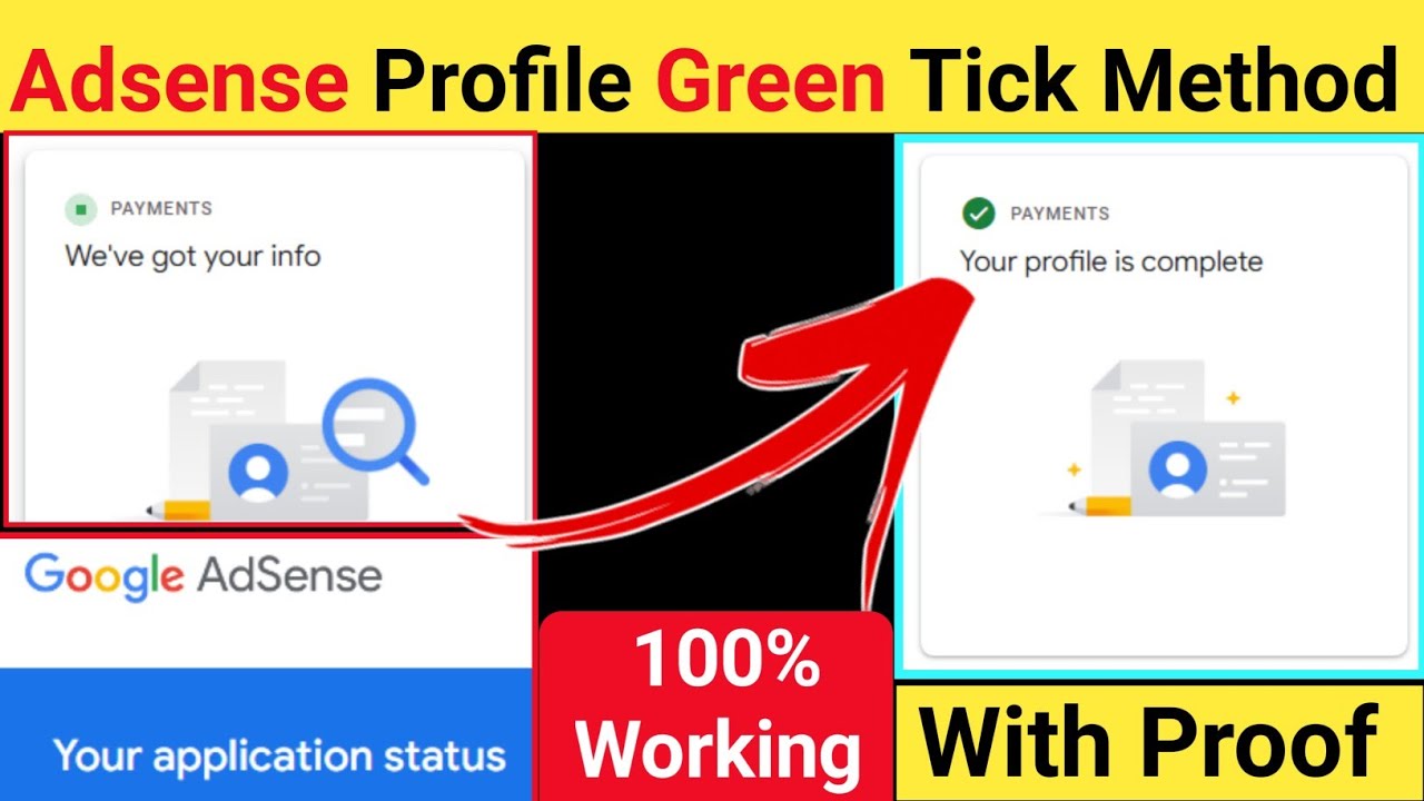 Adsense Profile Green Tick Method | How To Complete AdSense Payment Profile