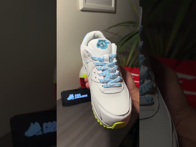 Nike Air Max 90 White Blue Fury Volt