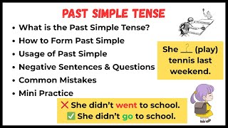 Past Simple Tense in English | Easy Grammar Lesson with Examples & Practice